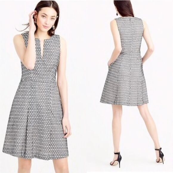 J. Crew Contrast Eyelet Embroidery Dress - Picture 2 of 16